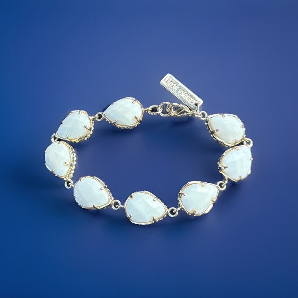 Kendra Scott Brynn Ivory Pearl / Gold Bracelet RETIRED Vintage